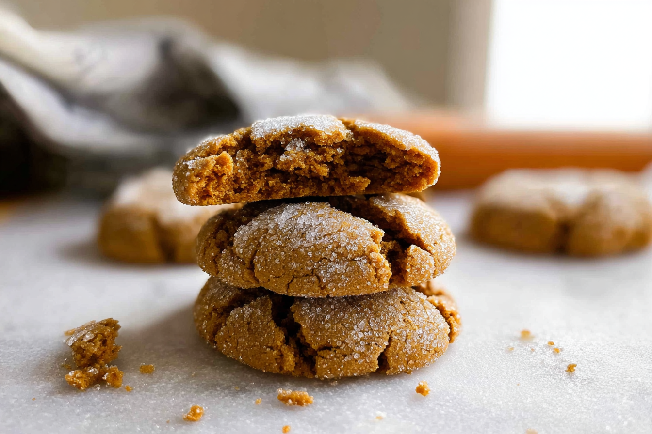Gingerbread Crinkle Cookies Recipe With Soft And Spiced Flavors 6 Gingerbread Crinkle Cookies