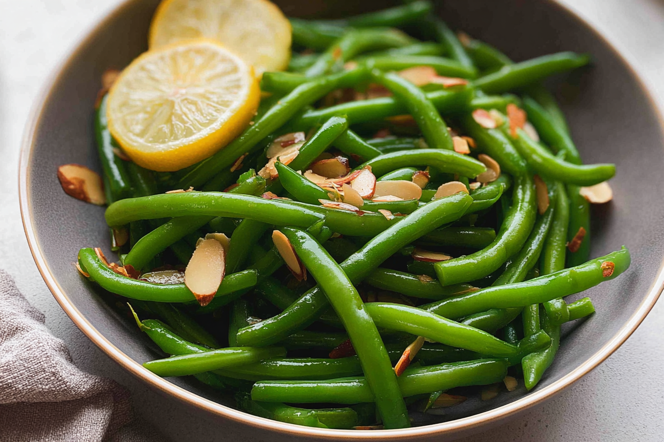 Green Beans Almondine Recipe With Toasted Almonds And Garlic Butter 6 Green Beans Almondine