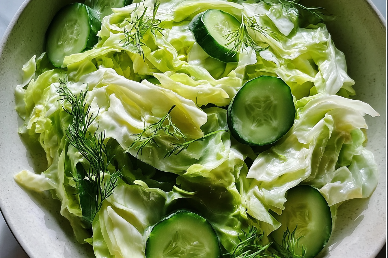 Green Cabbage Cucumber Salad With Fresh Herbs And Tangy Dressing 6 Green Cabbage Cucumber Salad Recipe