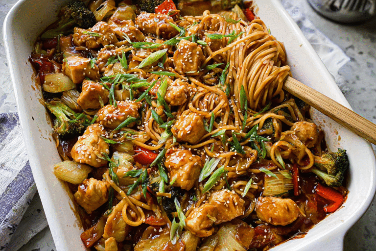 Honey Sesame Chicken Noodle Bake 79.Png
