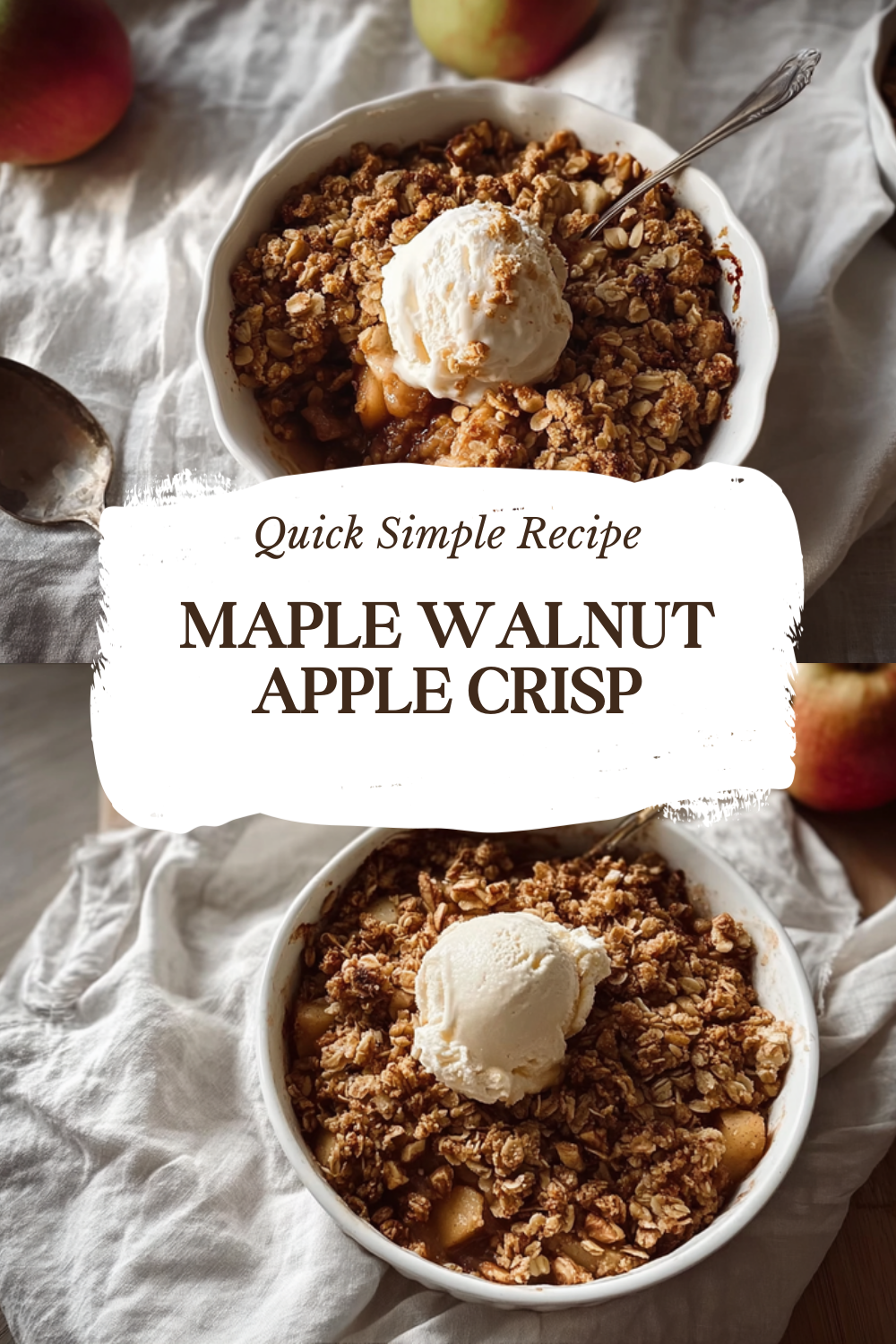Maple Walnut Apple Crisp Recipe With Warm Spices And Crunchy Topping 7 Maple Walnut Apple Crisp