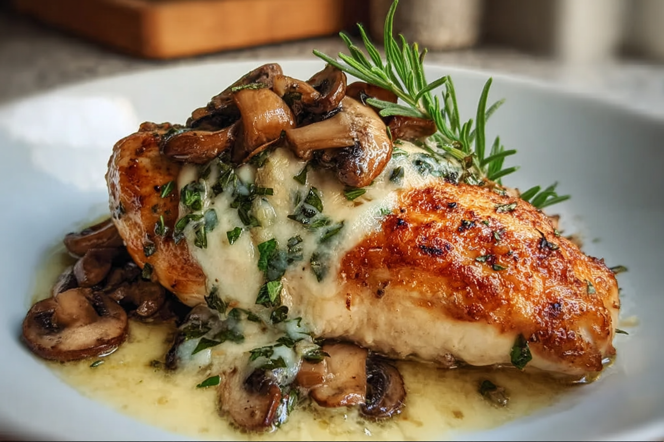 Mushroom Stuffed Chicken Breast Recipe