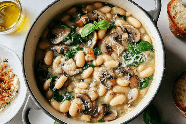 Mushroom White Bean Pasta Stew 99.Png