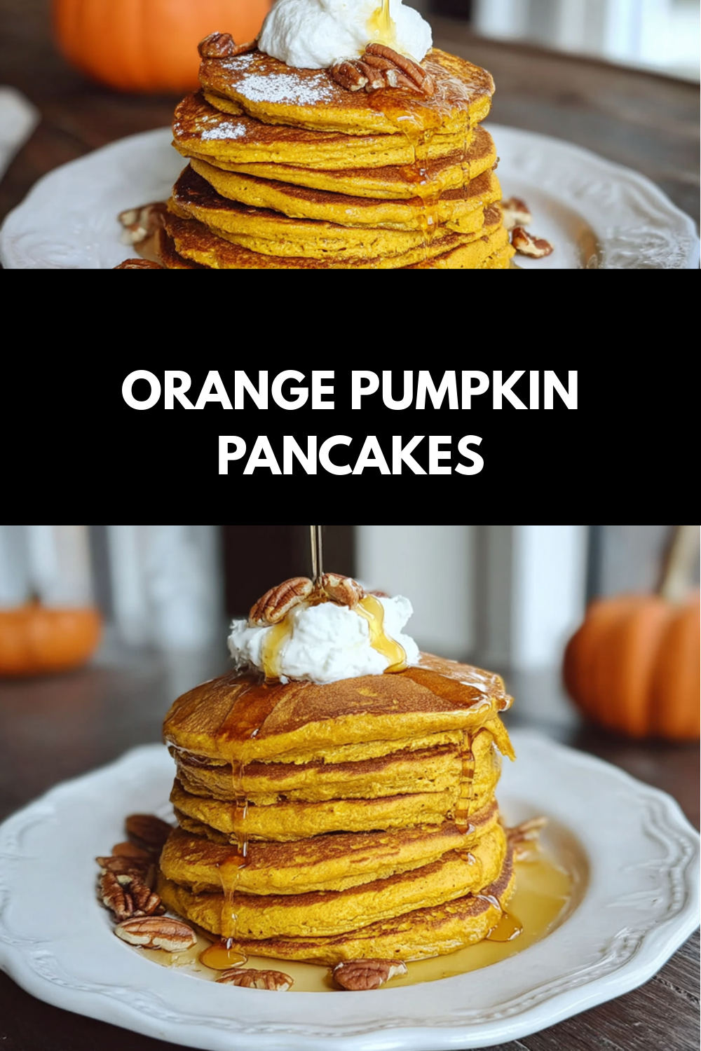 Orange Pumpkin Pancakes With Fluffy And Light Texture Recipe 7 Orange Pumpkin Pancakes