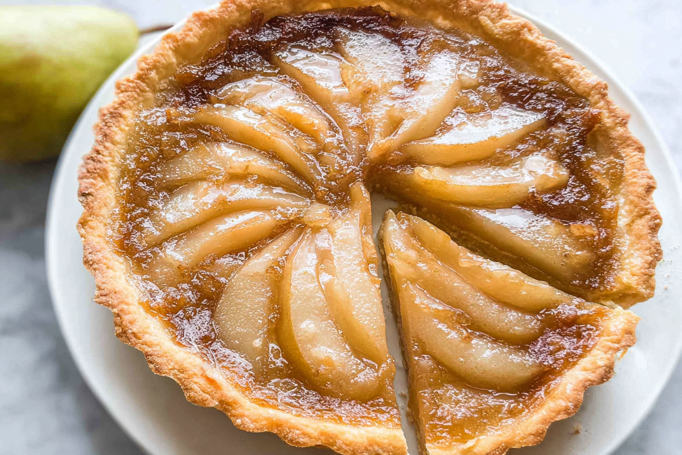 French Pear Tart Recipe With Flaky Crust And Sweet Glaze 6 Pear Tart