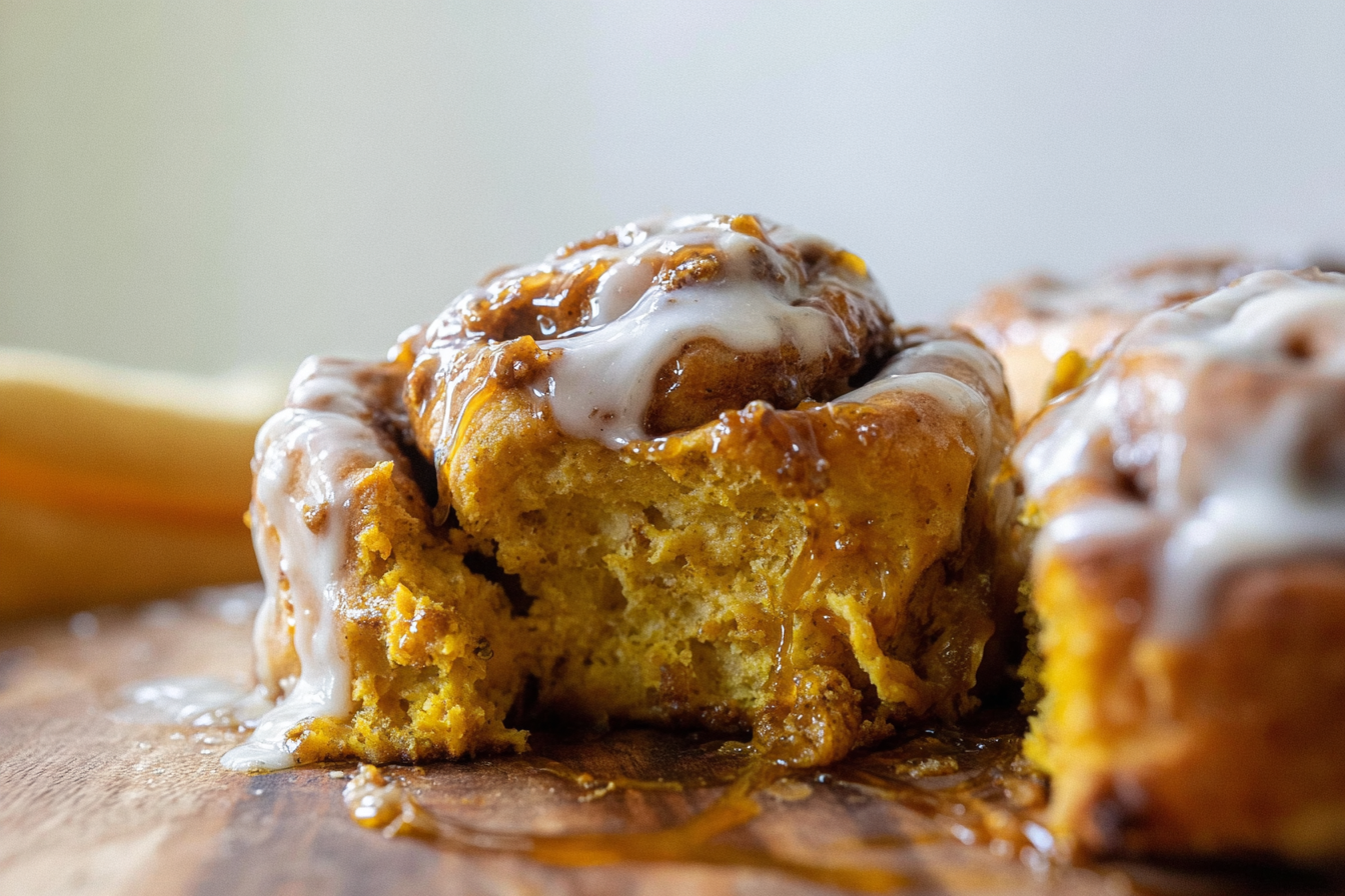 Pumpkin Caramel Swirled Cinnamon Rolls 6 Pumpkin Caramel Cinnamon Rolls