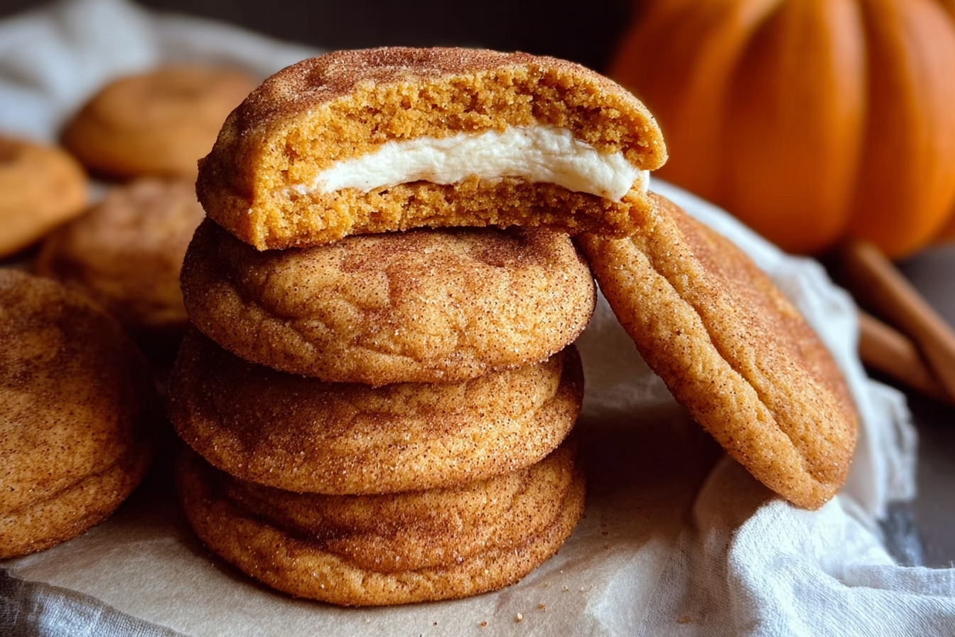 Pumpkin Cheesecake Cookies Recipe With Creamy Spiced Filling 6 Pumpkin Cheesecake Cookies