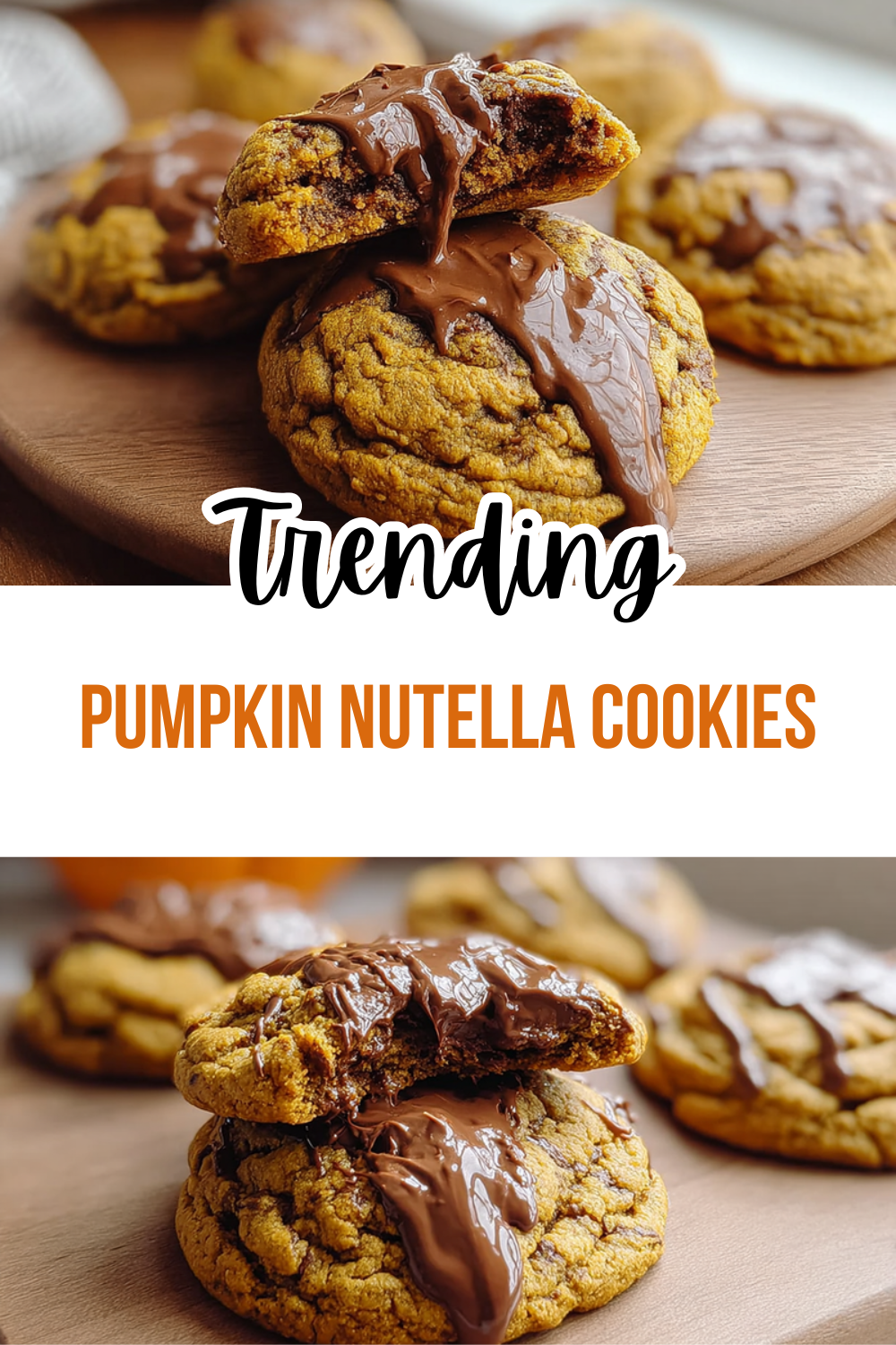 Pumpkin Nutella Cookies