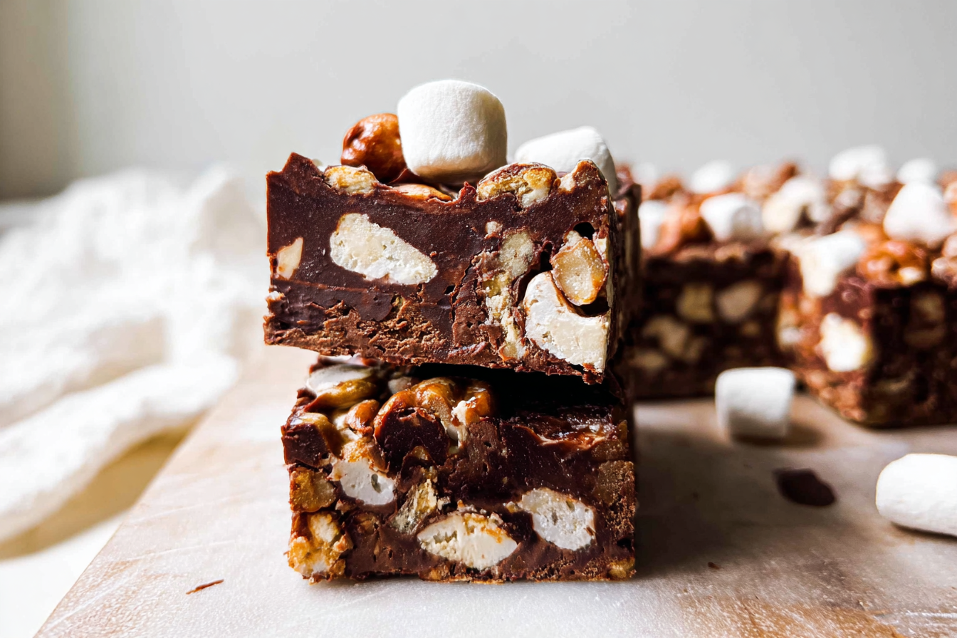 Rocky Road Bars Recipe With Classic Mix Of Chocolate And Marshmallows 6 Rocky Road Bars
