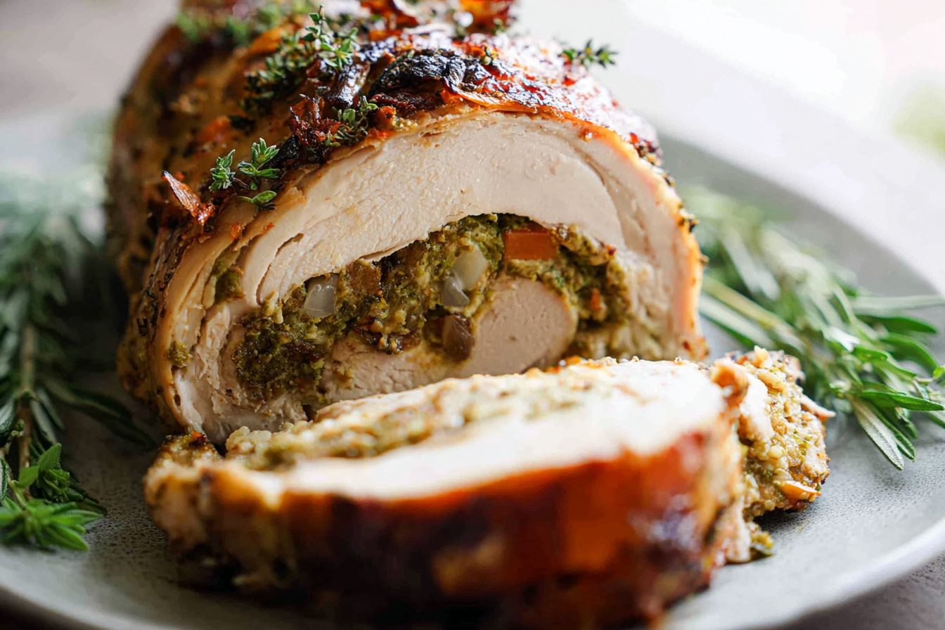 Turkey Roulade Recipe With Sage And Rosemary Seasoning