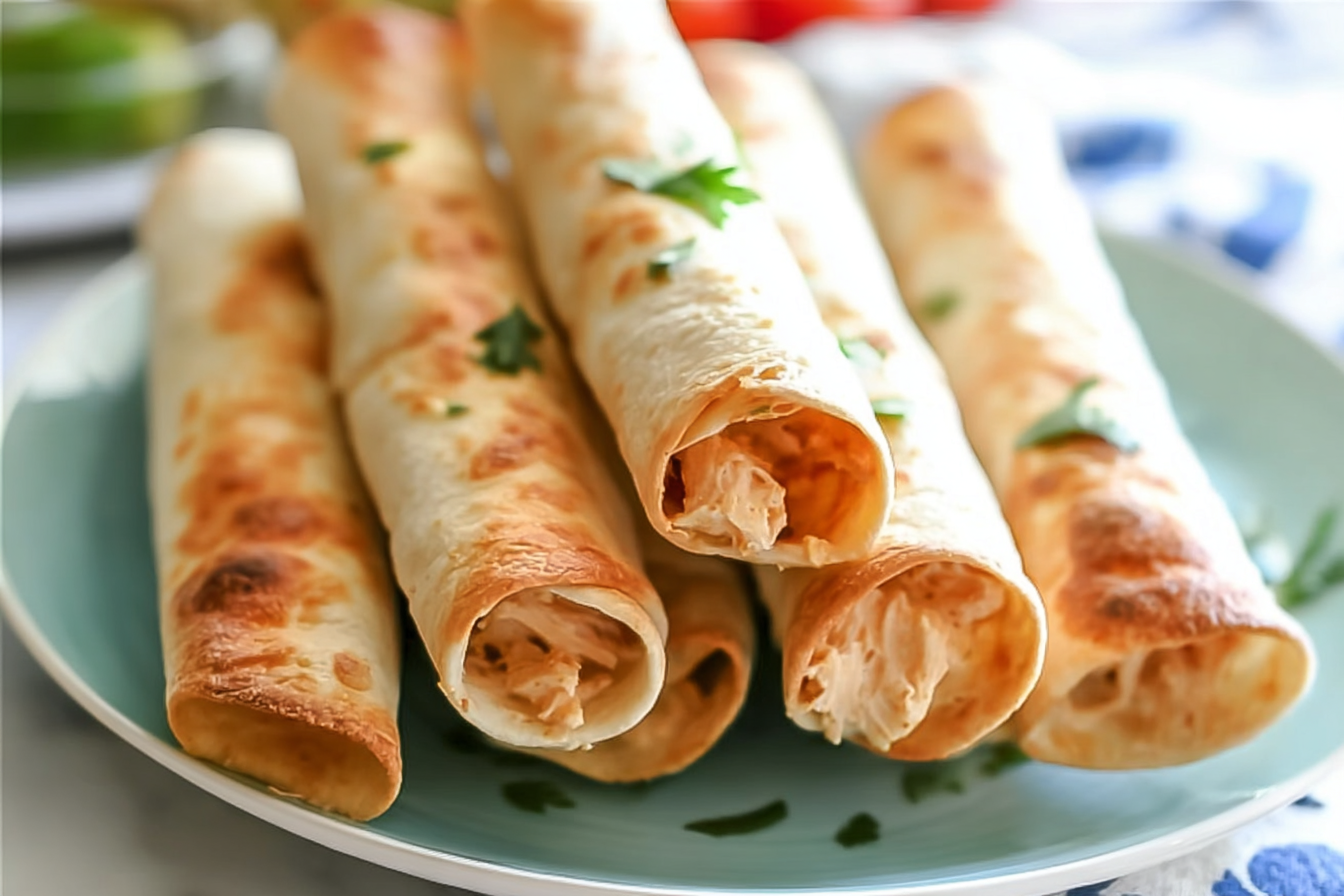 Baked Creamy Chicken Taquitos Recipe With Cheesy Flavor 6 Baked Creamy Chicken Taquitos