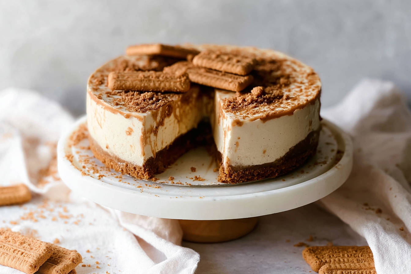Biscoff Cheesecake Made With 5 Simple Ingredients 6 Biscoff Cheesecake
