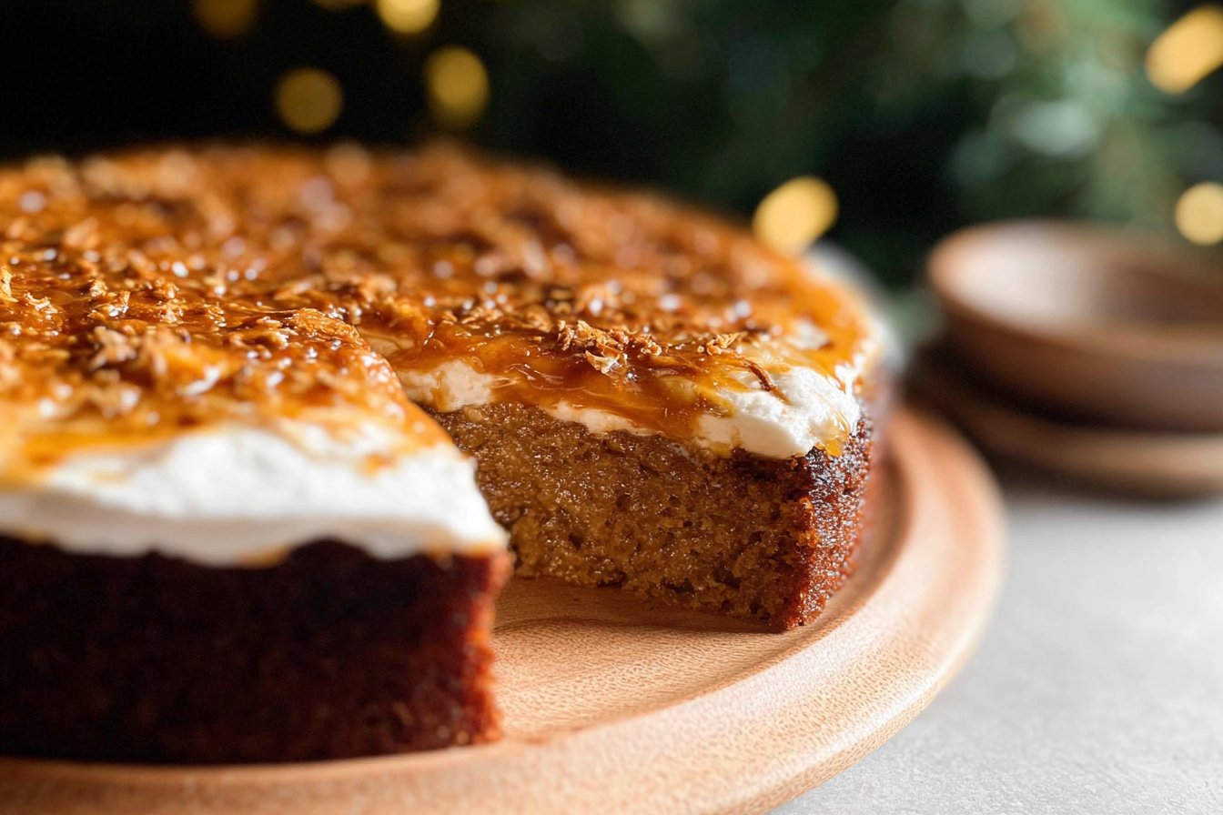 Caramel Brulee Latte Cake