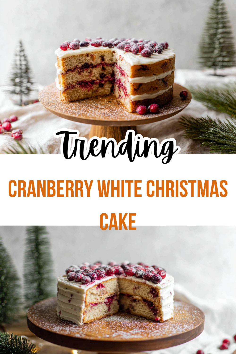 Cranberry White Christmas Cake