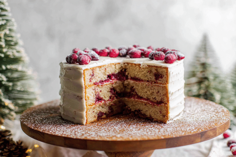 Cranberry White Christmas Cake 29.Png