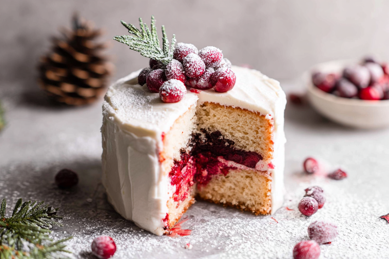 White Chocolate Cranberry Bundt Cake Recipe With Simple Ingredients 6 Mini Cranberry White Forest Cake