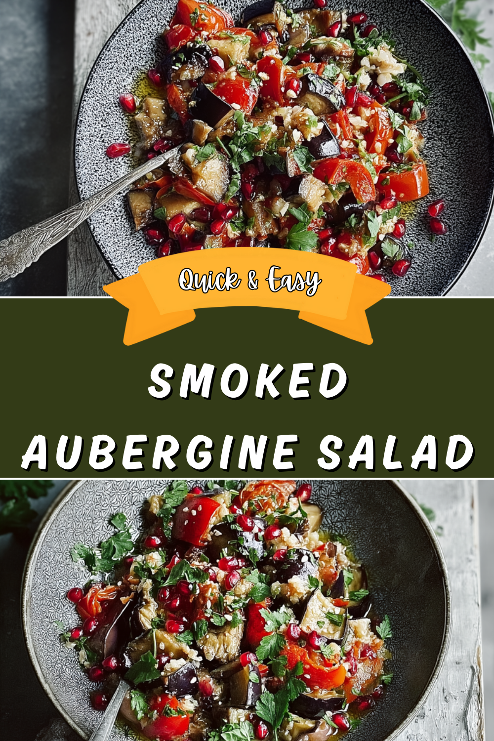 Smoky Aubergine Salad With Roasted Red Pepper And Herbs 7 Smoked Aubergine Salad