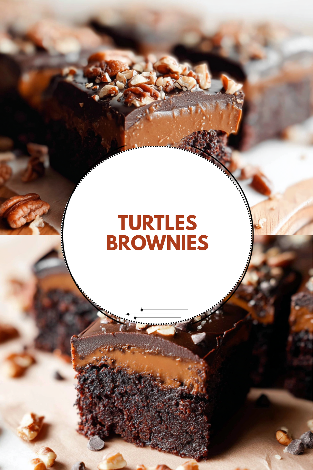 Turtle Brownies Recipe With Gooey Caramel And Crunchy Nuts 7 Turtles Brownies