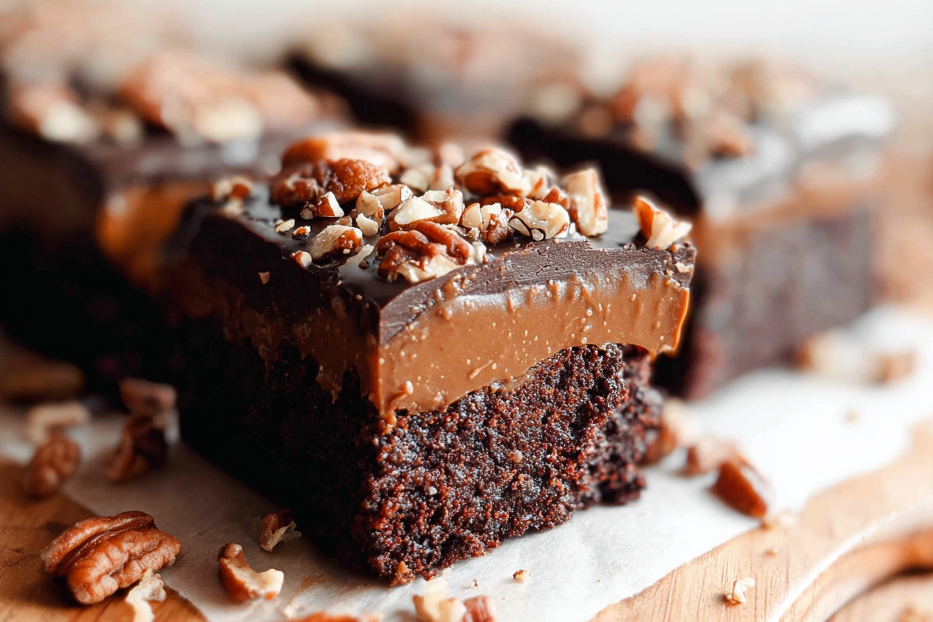Turtle Brownies Recipe With Gooey Caramel And Crunchy Nuts 6 Turtles Brownies