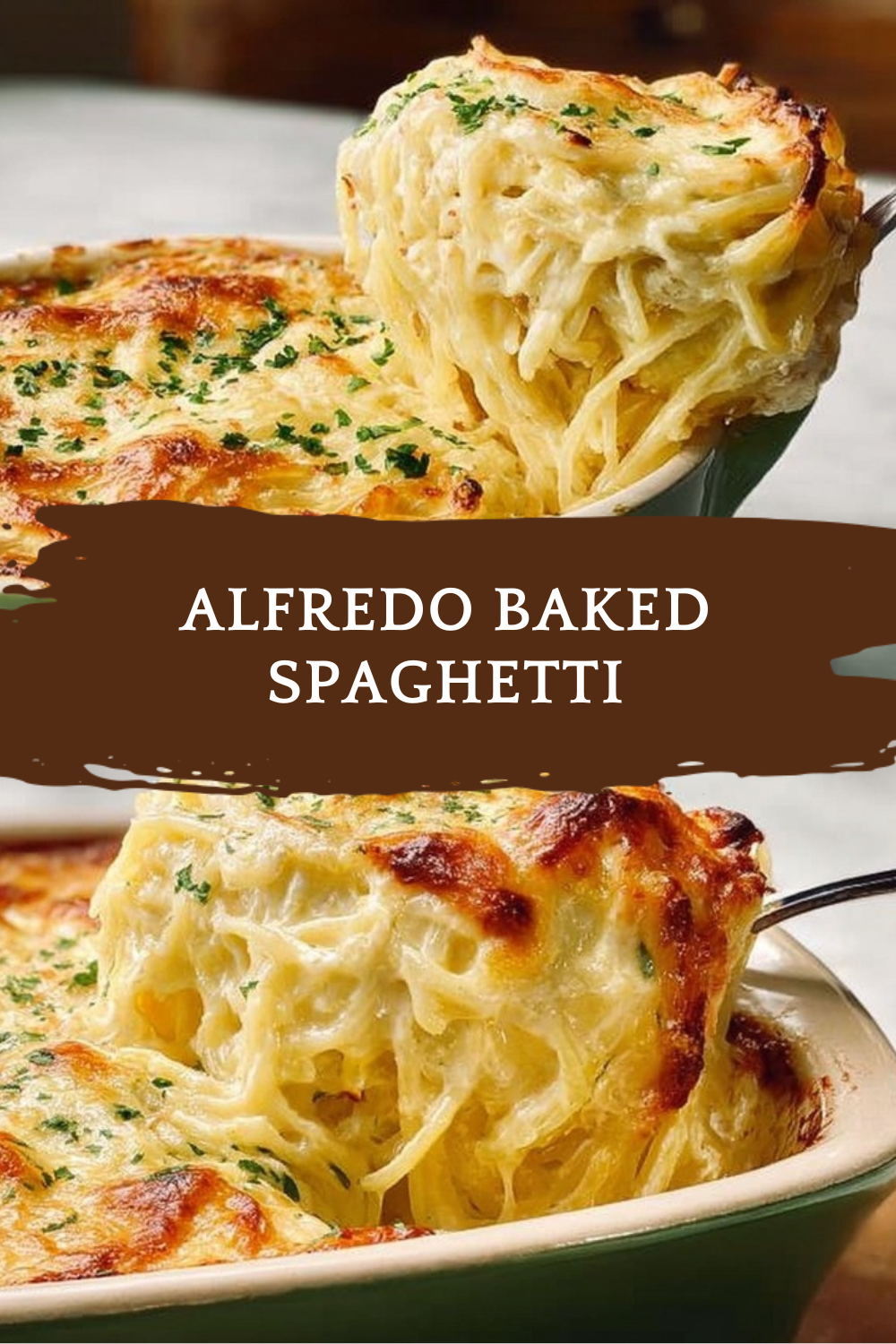Alfredo Baked Spaghetti