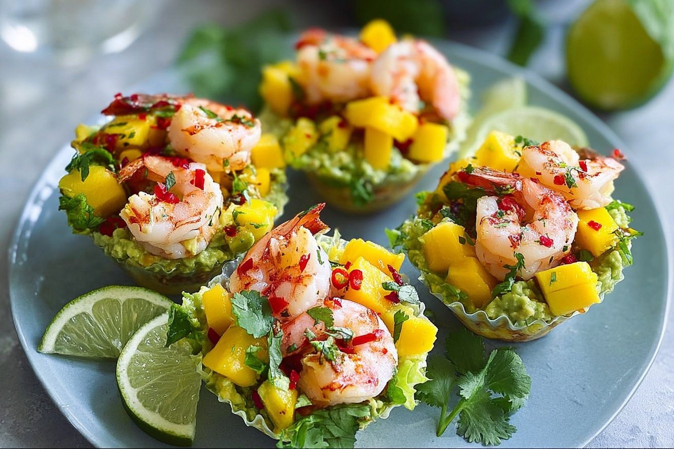 Avocado Mango Chili Shrimp Cups Recipe 6 Avocado, Mango, And Chilli Prawn Cups