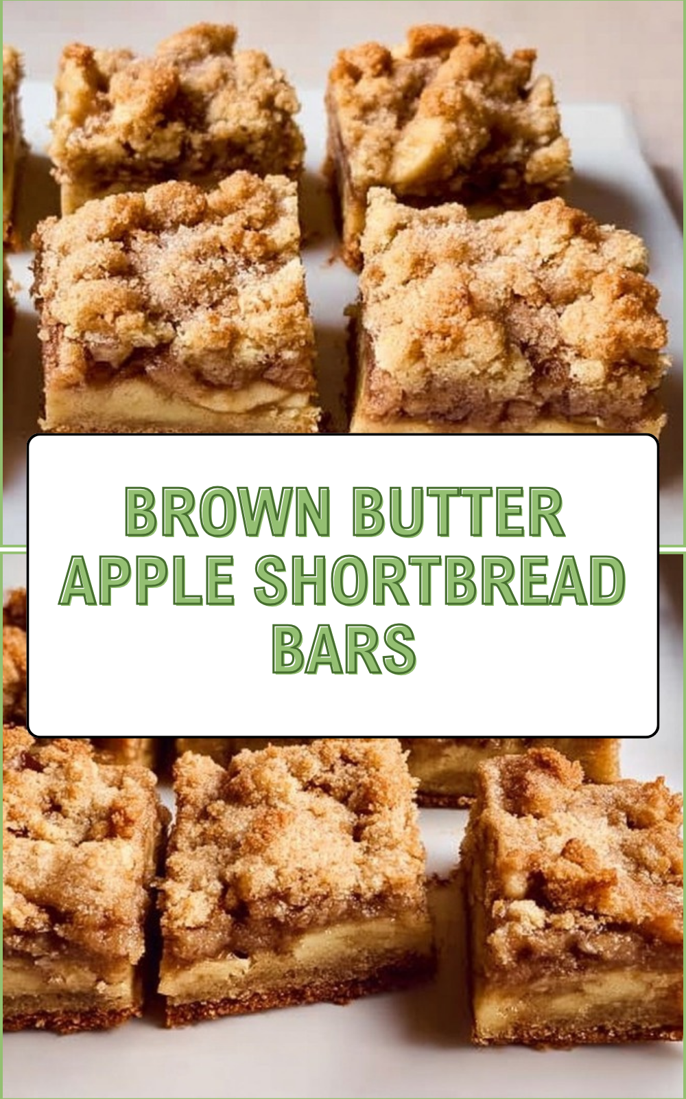 Brown Butter Apple Shortbread Bars
