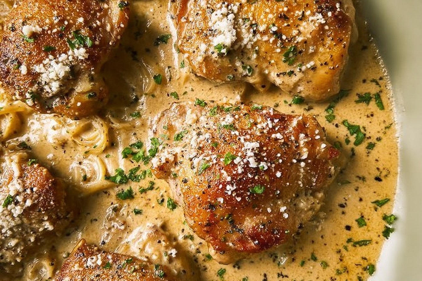 Cacio E Pepe Chicken Thighs