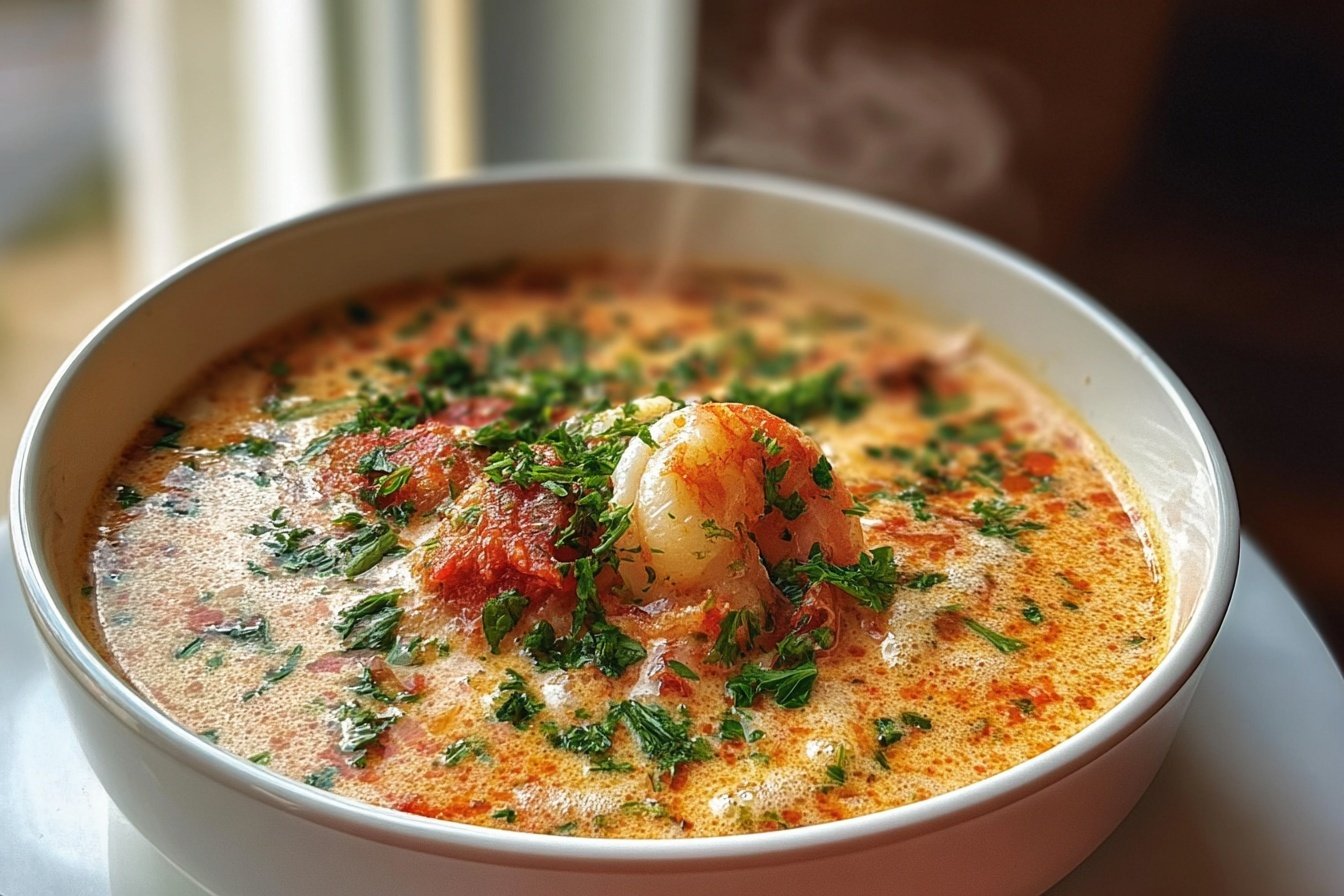 Creamy Crab And Shrimp Seafood Bisque