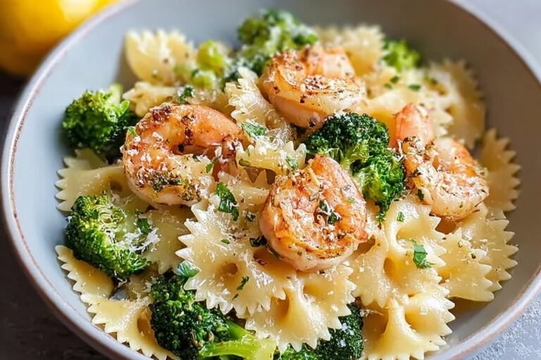 Farfalle Pasta With Shrimp Roasted Broccoli Lemon And Parmesan 47.Png