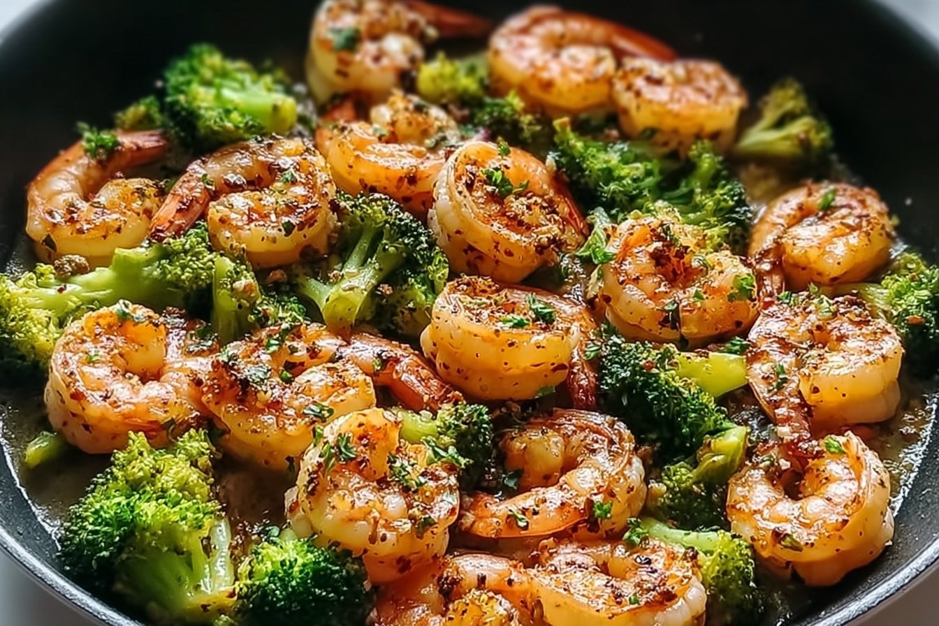 Garlic Butter Shrimp And Broccoli