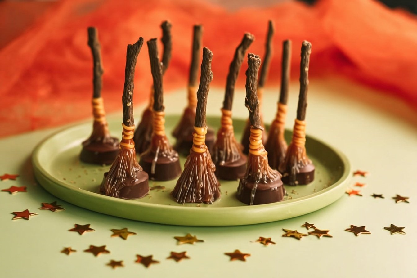 Cheesy Pretzel Witch Broomsticks 6 Halloween Witches Broom Treat
