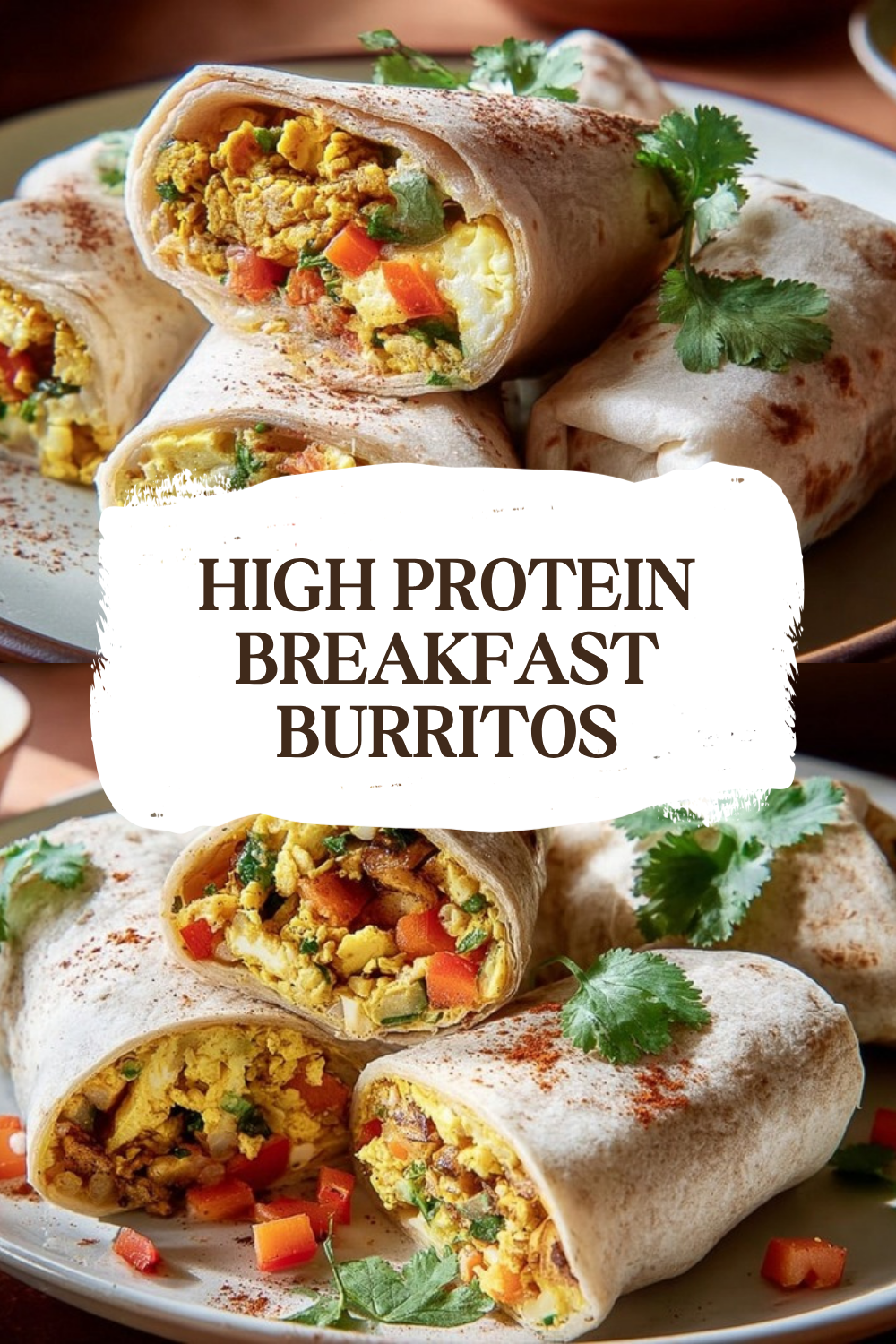 High Protein Breakfast Burritos
