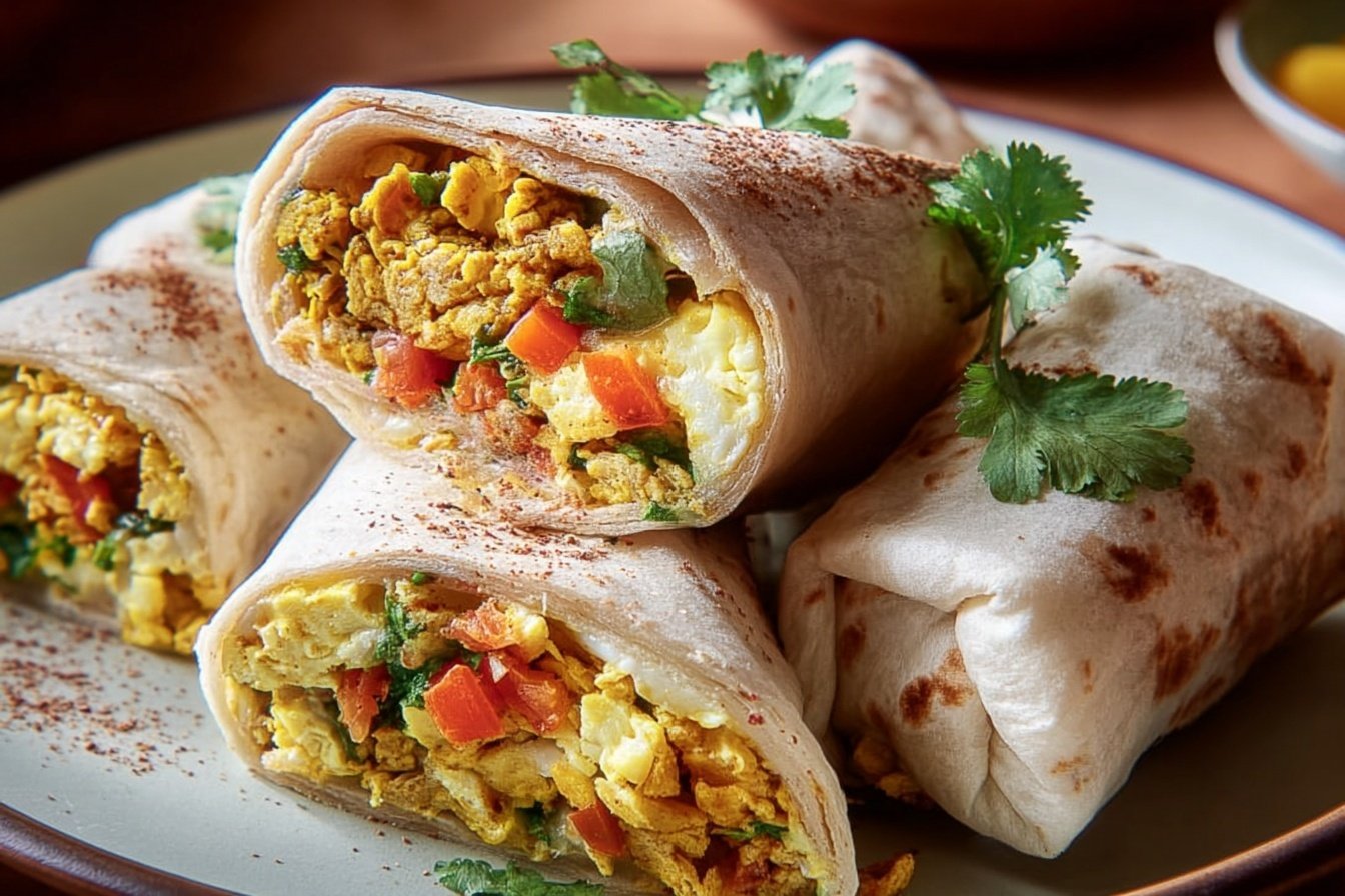 High Protein Breakfast Burritos
