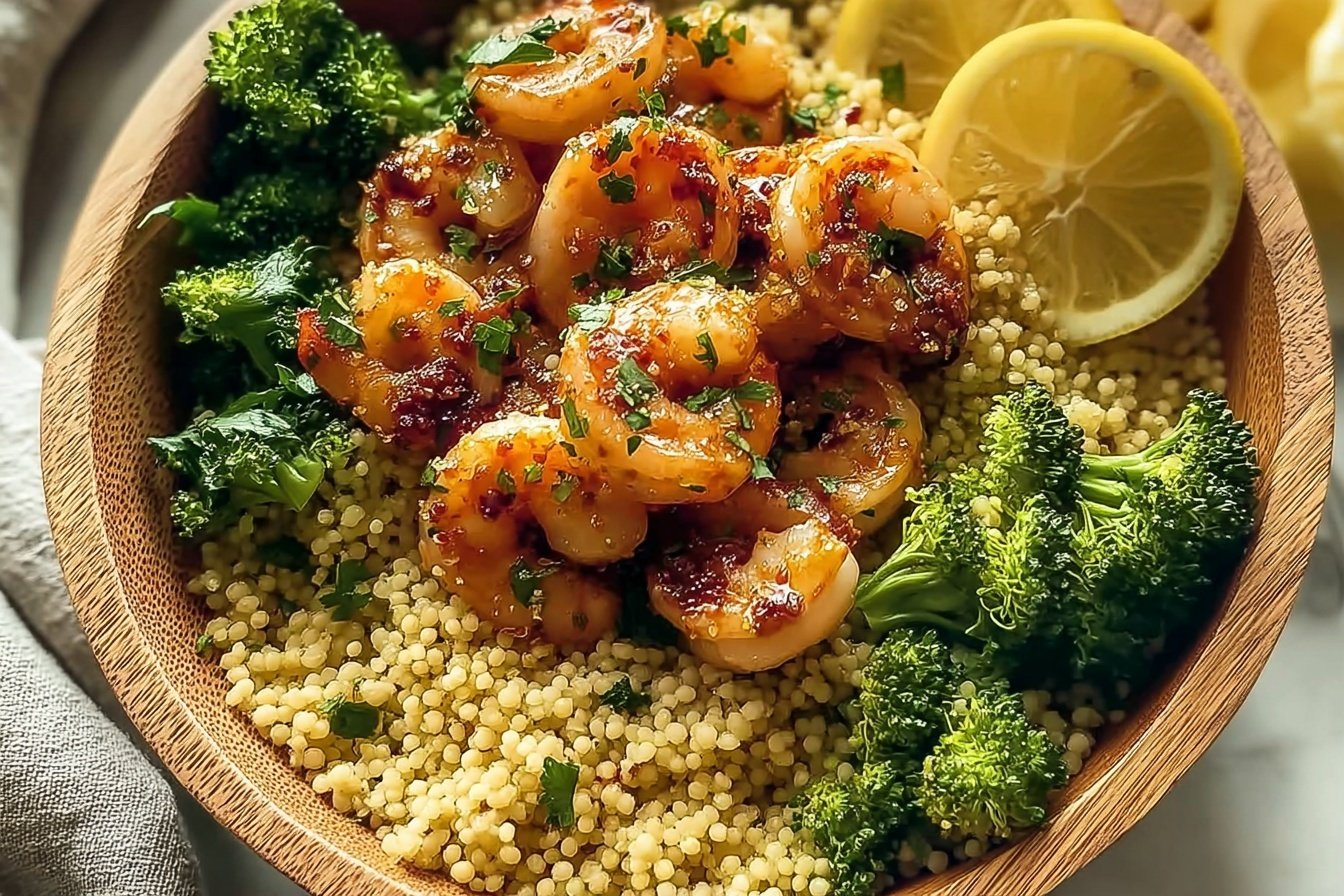 Shrimp Asparagus Pearl Couscous With Garlic Parsley 6 Mouthwatering Garlic Butter Shrimp Couscous