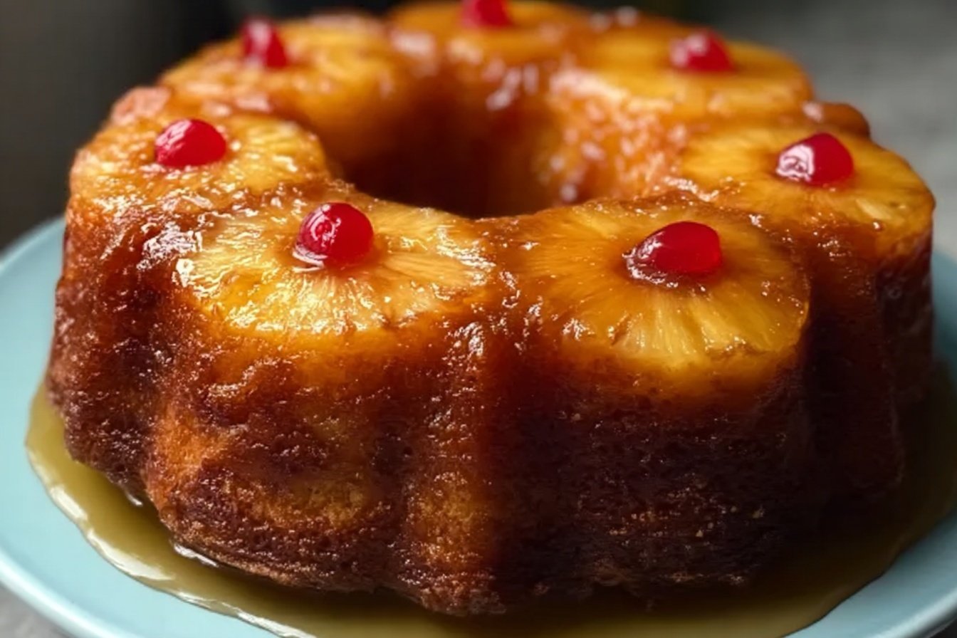 Pineapple Upside Down Bundt Cake