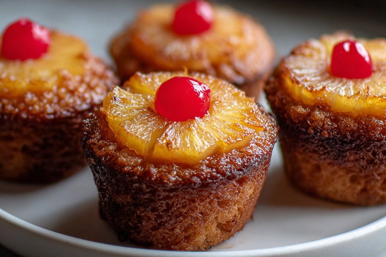 Pineapple Upside Down Cupcakes Easy Homemade Recipe 6 Pineapple Upside-Down Cupcakes Recipe