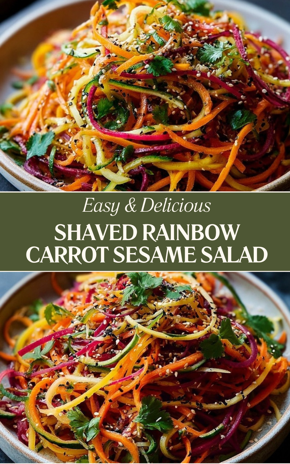 Shaved Rainbow Carrot Salad With Sesame Dressing 7 Shaved Rainbow Carrot Sesame Salad