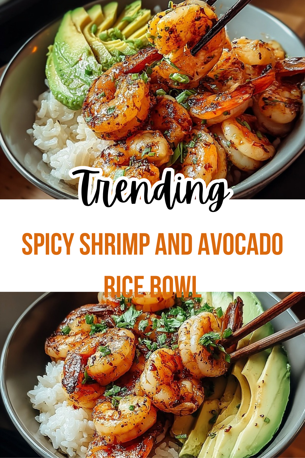 Spicy Shrimp Bowl Recipe With Rice And Peach Avocado Salad 7 Spicy Shrimp And Avocado Rice Bowl