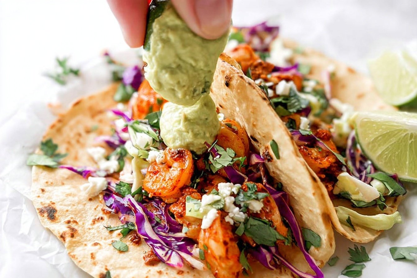 Spicy Shrimp Tacos With Cilantro Lime Slaw 95.Png